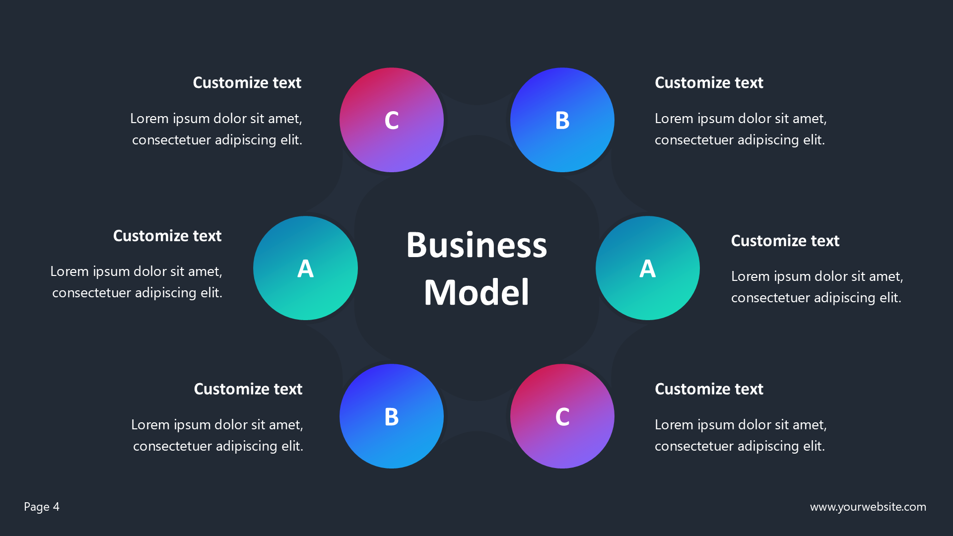 (dark) Business Model slide 4